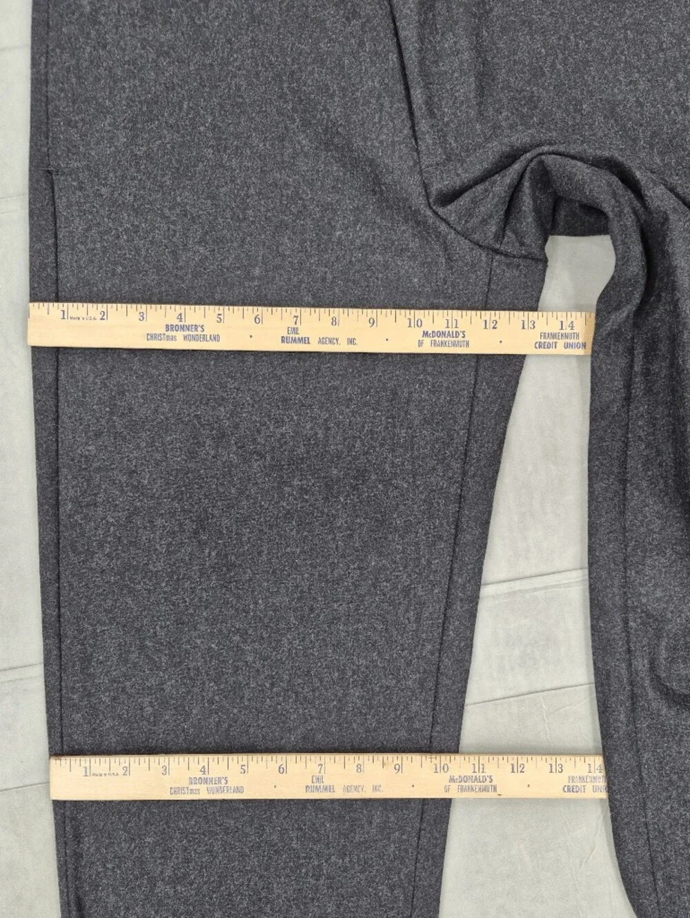 Banana Republic Stretch wool dress pants men's 32R black gray flat front trouser